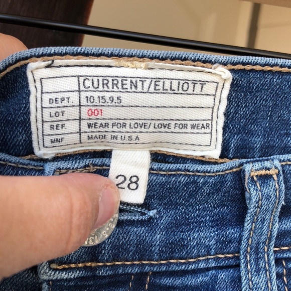 SOLD 🙌🏼 Current/Elliot High Rise Side Stripe Medium Wash Jeans Sz 28 - Picture 3 of 6